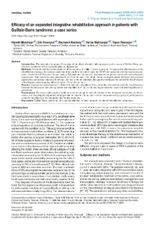 Eﬃcacy of an expanded integrative rehabilitation approach in patients with Guillain-Barre syndrome: a case series