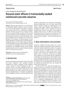 Second-order effects in horizontally loaded reinforced concrete columns