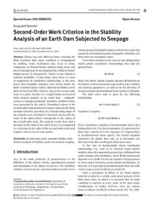 Second-Order Work Criterion in the Stability Analysis of an Earth Dam Subjected to Seepage