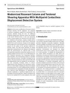 Modernized Resonant Column and Torsional Shearing Apparatus With Multipoint Contactless Displacement Detection System
