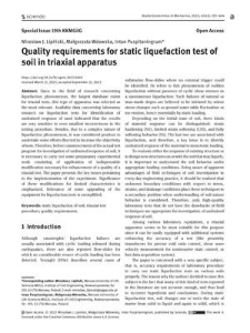 Quality requirements for static liquefaction test of soil in triaxial apparatus