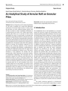 An Analytical Study of Annular Raft on Granular Piles
