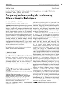 Comparing fracture openings in mortar using different imaging techniques