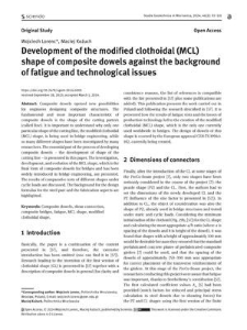 Development of the modified clothoidal (MCL) shape of composite dowels against the background of fatigue and technological issues