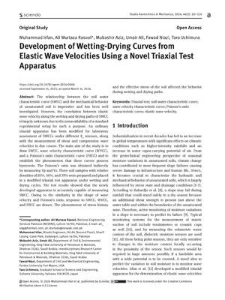 Development of Wetting-Drying Curves from Elastic Wave Velocities Using a Novel Triaxial Test Apparatus