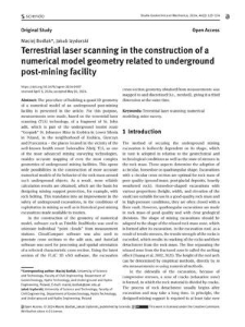 Terrestrial laser scanning in the construction of a numerical model geometry related to underground post-mining facility