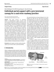 Individual-portal support with a pre-tensioned canopy for a coal mine roadway junction