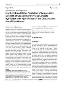 Intelligent Models for Prediction of Compressive Strength of Geopolymer Pervious Concrete Hybridized with Agro-Industrial and Construction-Demolition Wastes