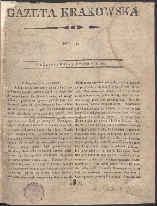 Gazeta Krakowska. R. 1798 Nr 1