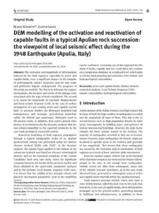 DEM modelling of the activation and reactivation of capable faults in a typical Apulian rock succession: the viewpoint of local seismic effect during the 1948 Earthquake (Apulia, Italy)