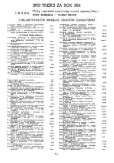 Spis treści za rok 1954 [Gospodarka Planowa : Organ Państwowej Komisji Planowania Gospodarczego, Rok IX, 1954]