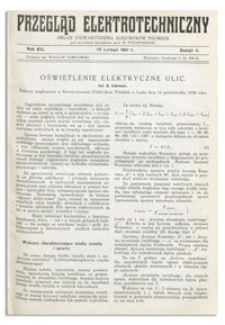 Przegląd Elektrotechniczny. Rok XIII, 15 Lutego 1931, Zeszyt 4