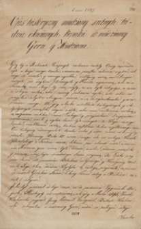 Opis historyczny miedziany[ch], srebrnych tudzież ołowianych kopalni w Miedzianey Górze y Miedziance