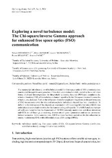 Exploring a novel turbulence model: The Chi-square/inverse Gamma approach for enhanced free space optics (FSO) communication