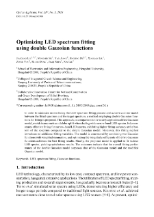Optimizing LED spectrum fitting using double Gaussian functions
