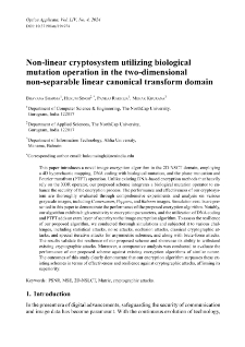 Non-linear cryptosystem utilizing biological mutation operation in the two-dimensional non-separable linear canonical transform domain