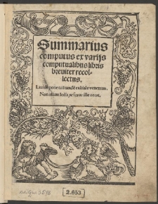 Summarius computus ex variis computualibus libris breviter recolectus