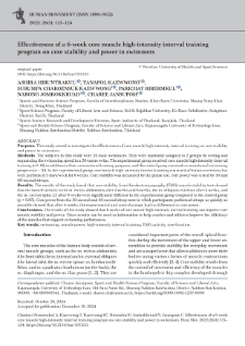 Effectiveness of a 6-week core muscle high-intensity interval training program on core stability and power in swimmers