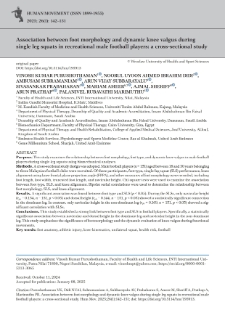 Association between foot morphology and dynamic knee valgus during single leg squats in recreational male football players: a cross-sectional study