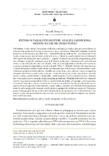 Ryzyko w paralotniarstwie: analiza jakościowa wpisów na grupie dyskusyjnej