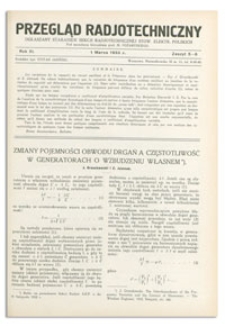 Przegląd Radjotechniczny. Rok XI, 1 Marca 1933, Zeszyt 5-6