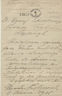 [Listy Stanisława Przybyszewskiego do r&oacute;żnych os&oacute;b. Lit. K-Pacz.]