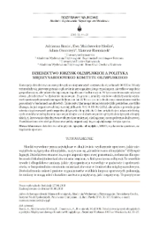 Dziedzictwo igrzysk olimpijskich a polityka Międzynarodowego Komitetu Olimpijskiego