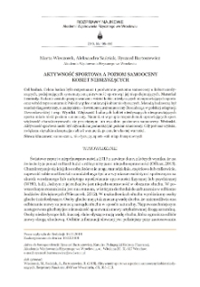 Aktywność sportowa a poziom samooceny kobiet niesłyszących