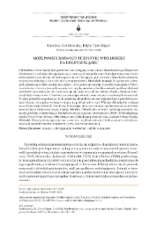 Możliwości rozwoju turystyki winiarskiej na Dolnym Śląsku