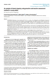 An analysis of lateral stepping using proactive and reactive assessment methods in young adults