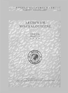 Archiwum Mineralogiczne, T. XVIII, 1954, z. 1