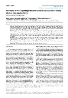 The impact of smoking on ﬁnger dexterity and dual-task activities in elderly adults: a cross-sectional study