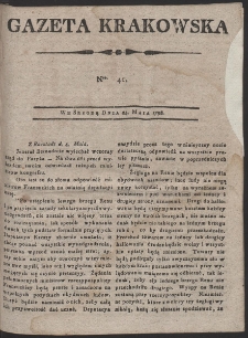 Gazeta Krakowska. R. 1798 Nr 41