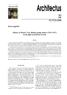 History of Toruń&rsquo;s New Bielany pump station (1916&ndash;1917) in the light of archival records