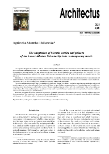 The adaptation of historic castles and palaces of the Lower Silesian Voivodeship into contemporary hotels