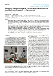 The impact of robot-assisted treadmill therapy on urinary incontinence rates in a child with lower limb paresis – a single case study