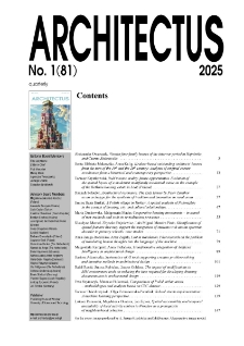 Contents [Architectus : Pismo Wydziału Architektury Politechniki Wrocławskiej, 2025, nr 1 (81)]