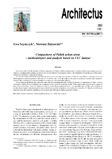 Compactness of Polish urban areas - methodologies and analysis based on CLC dataset