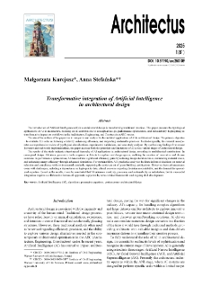 Transformative integration of Artificial Intelligencein architectural design