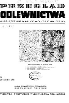 Przegląd Odlewnictwa : miesięcznik naukowo-techniczny, Rok II, kwiecień 1952, nr 4
