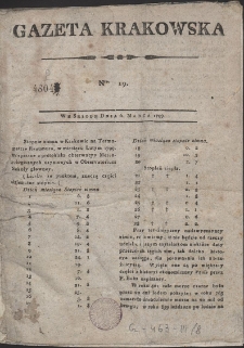 Gazeta Krakowska. R. 1799 Nr 19