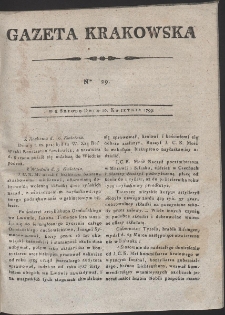 Gazeta Krakowska. R. 1799 Nr 29