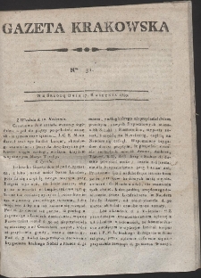 Gazeta Krakowska. R. 1799 Nr 31