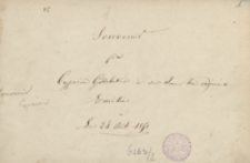 Souvenir de Cyprian Godebski a sa soeur bien aimée Emilie le 24 aout 1850