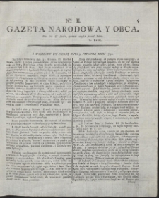 Gazeta Narodowa Y Obca. R. 1791 Nr 2