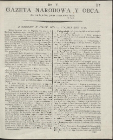 Gazeta Narodowa Y Obca. R. 1791 Nr 5