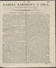 Gazeta Narodowa Y Obca. R. 1791 Nr 8