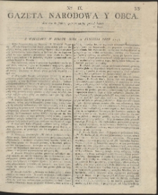 Gazeta Narodowa Y Obca. R. 1791 Nr 9