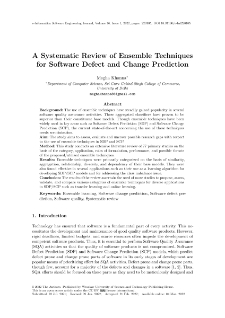 A Systematic Review of Ensemble Techniques for Software Defect and Change Prediction