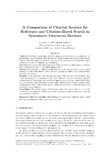 A Comparison of Citation Sources for Reference and Citation-Based Search in Systematic Literature Reviews